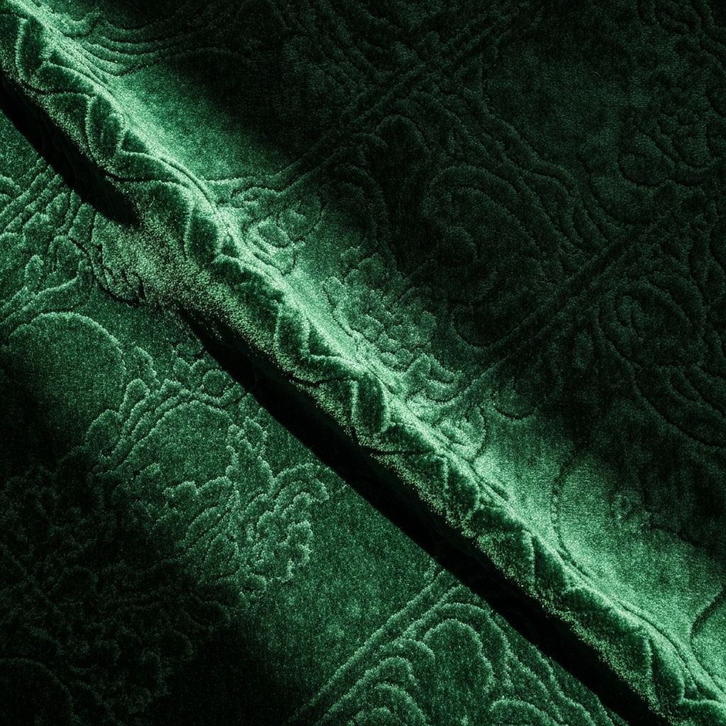 Ekskluzywny welur dekoracyjny w kolorze głębokiej zieleni